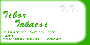 tibor takacsi business card